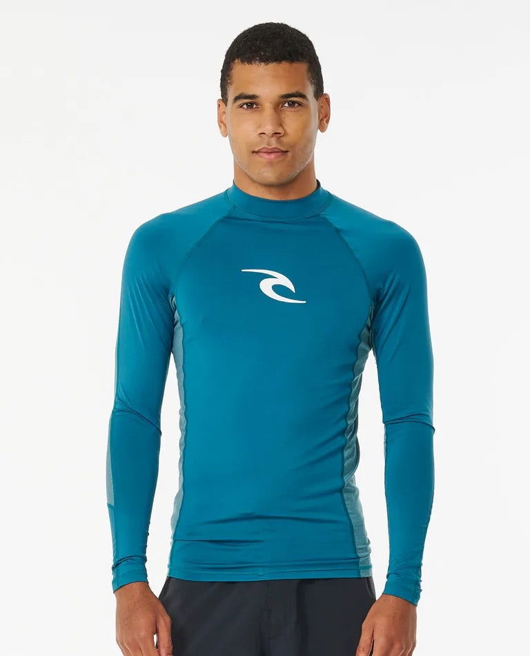 Rip Curl - Waves UPF Performance Long Sleeve Rash Vest | Deep Ocean -  - Married to the Sea Surf Shop - 