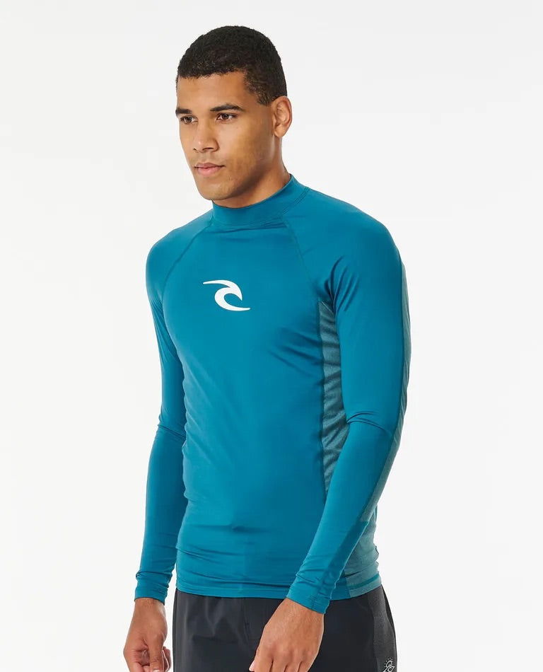Rip Curl - Waves UPF Performance Long Sleeve Rash Vest | Deep Ocean -  - Married to the Sea Surf Shop - 