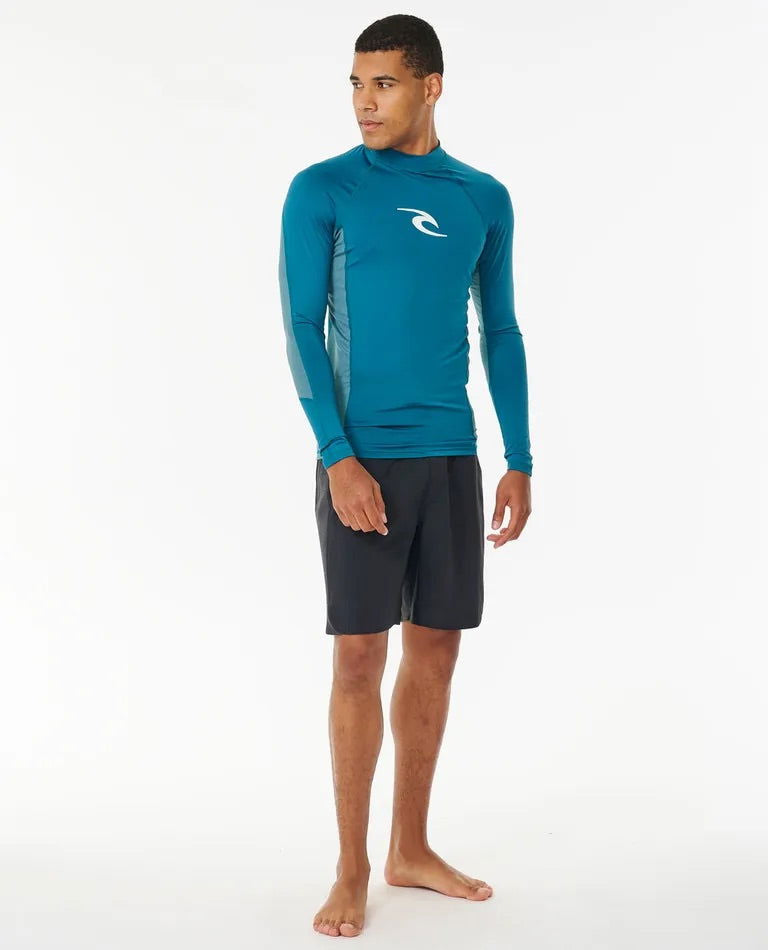 Rip Curl - Waves UPF Performance Long Sleeve Rash Vest | Deep Ocean -  - Married to the Sea Surf Shop - 