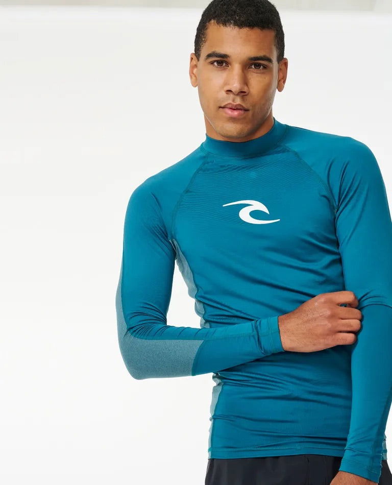 Rip Curl - Waves UPF Performance Long Sleeve Rash Vest | Deep Ocean -  - Married to the Sea Surf Shop - 