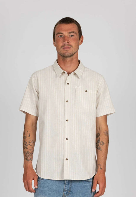 Rusty - No Glyphs S/S Woven Shirt | Oat