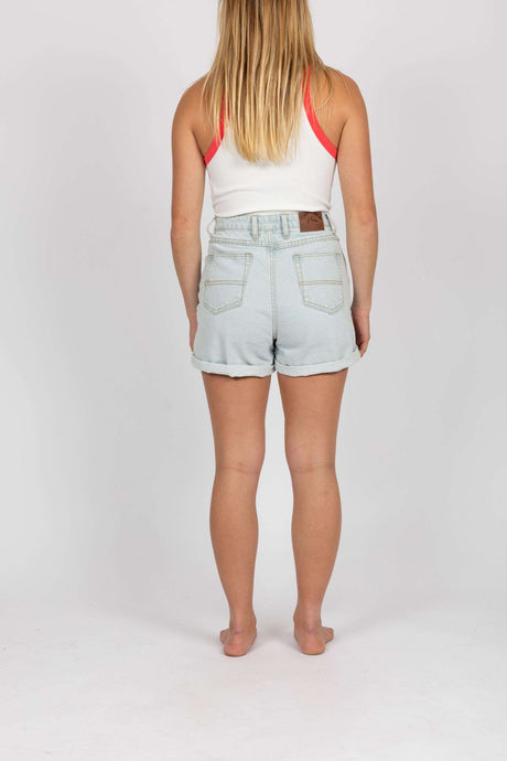 Rusty - Hermosa High Rise Denim Short | Sky Blue Heather