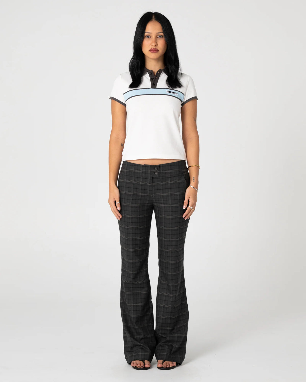 Rusty - Plaid Mummy Low Rise Suit Pant | Carbon Plaid - Rusty - married-to-the-sea-shop