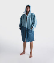 Dryrobe - Advance Contrast Long Sleeve | Blue/Light Grey