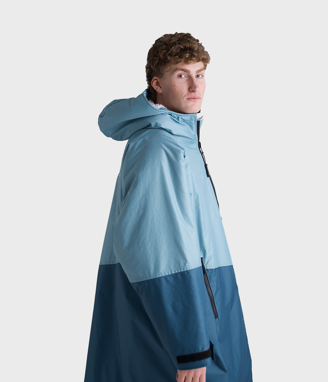 Dryrobe - Advance Contrast Long Sleeve | Blue/Light Grey