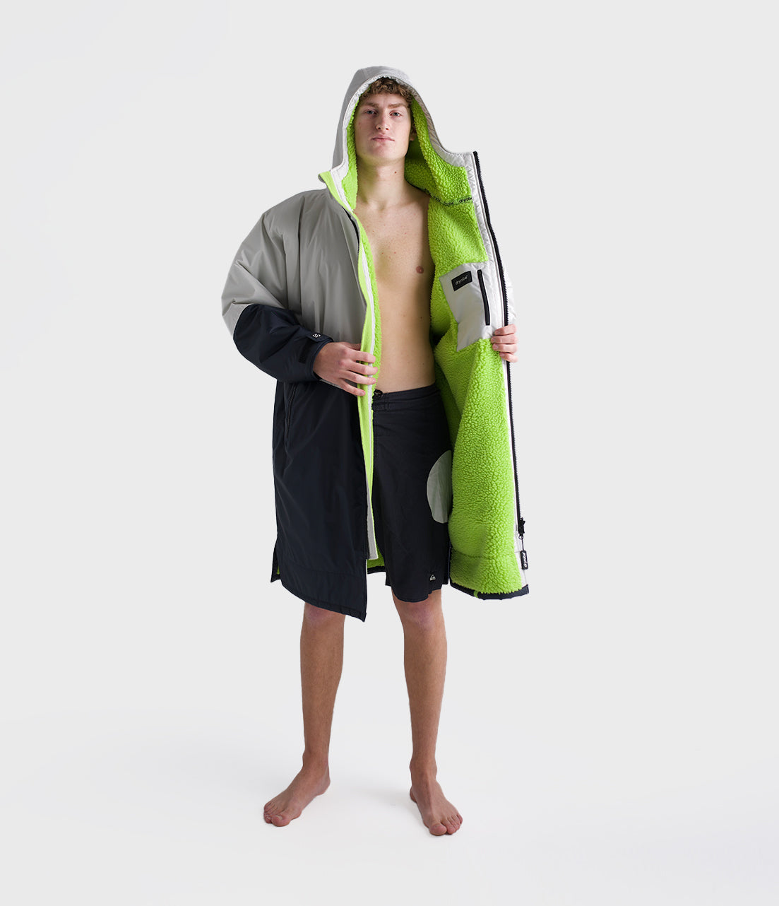 Dryrobe - Advance Contrast Long Sleeve | Anthracite/Lime