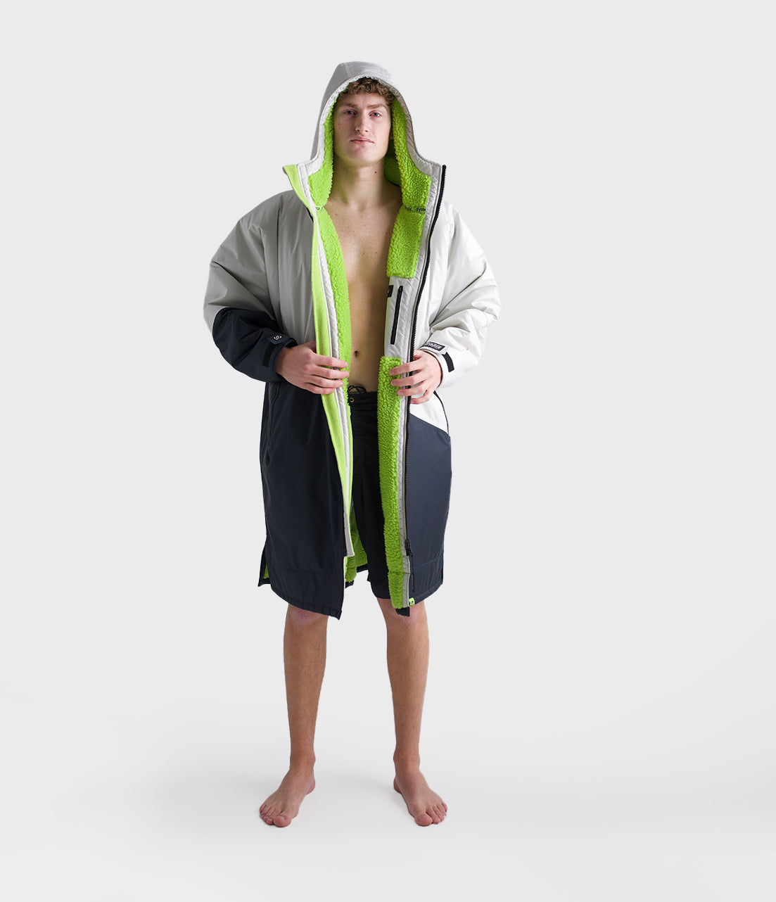 Dryrobe - Advance Contrast Long Sleeve | Anthracite/Lime