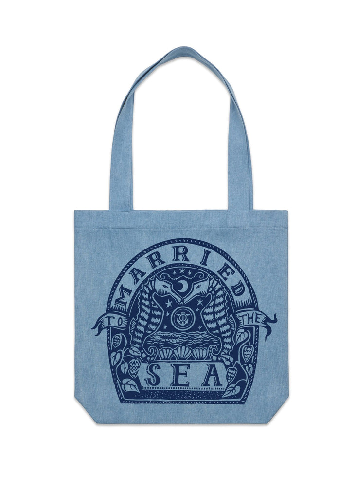 Seahorse Denim Tote Married to the Sea Surf Shop Married to the Sea