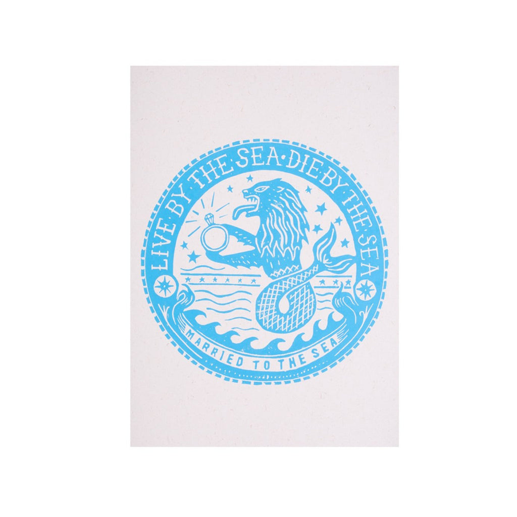 Sealion Print Bright Blue Married to the Sea Surf Shop Married to the Sea