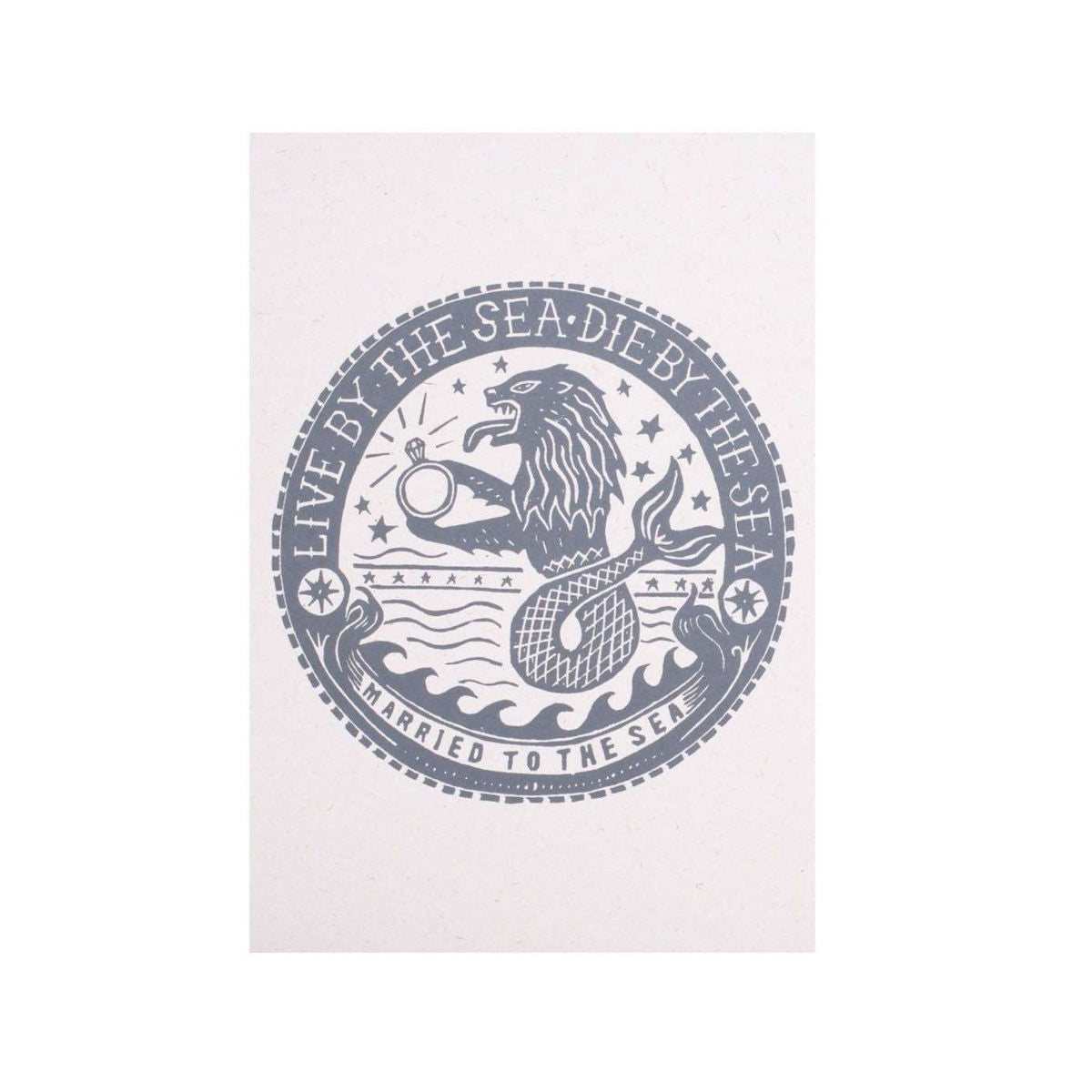 Sealion Print | Grey - Married to the Sea - married-to-the-sea-shop