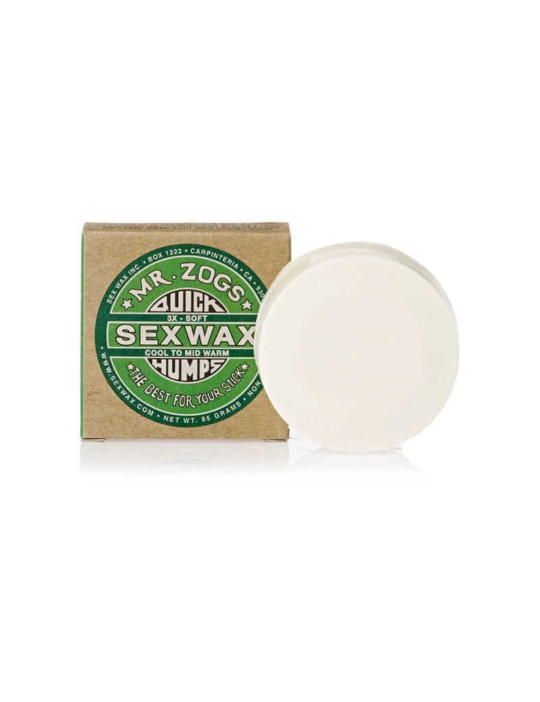 Sexwax Quick Humps Green 3xSoft Cool-Mid Warm Married to the Sea Surf Shop Mr Zog's