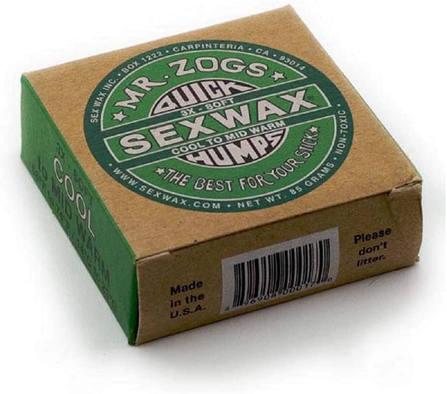 Sexwax Quick Humps Green 3xSoft Cool-Mid Warm Married to the Sea Surf Shop Mr Zog's