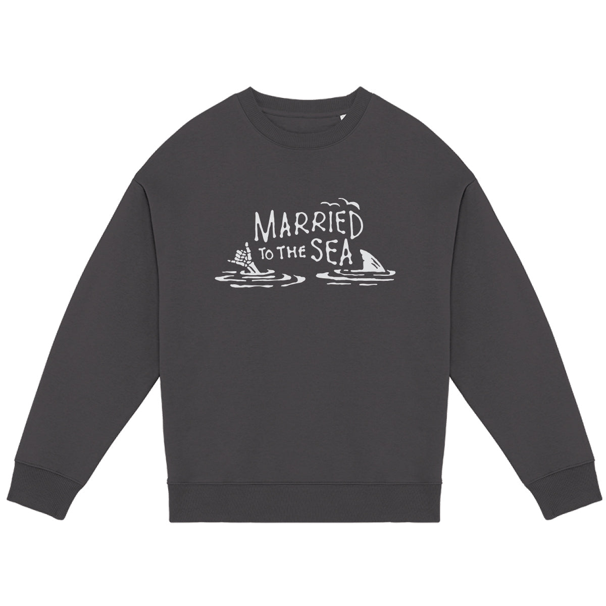 Shaka Unisex Oversized Crew - Iron Grey | Married to the Sea