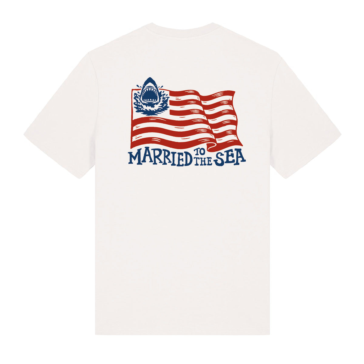 Sharks & Stripes Unisex T-Shirt - Off White | Married to the Sea