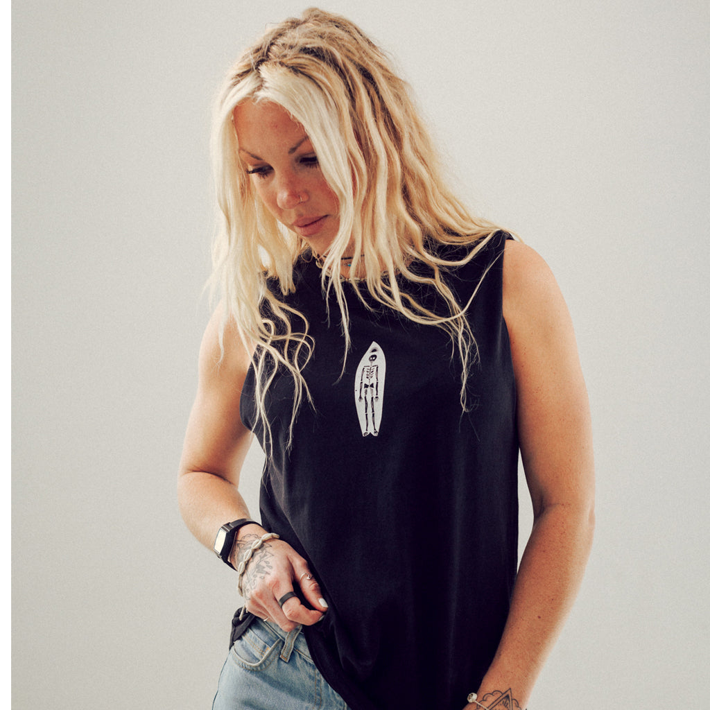 Dead Shred Women's Vest - Faded Black | Married to the Sea