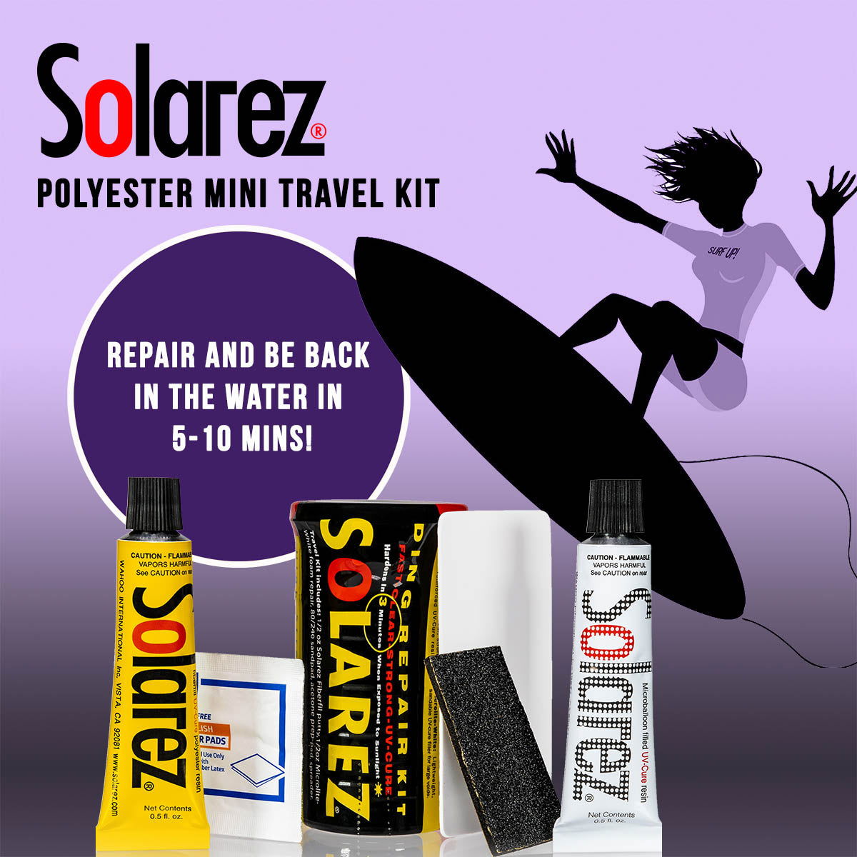 Solarez Polyester Mini Pro Travel Kit - Solarez - Married to the Sea Surf Shop