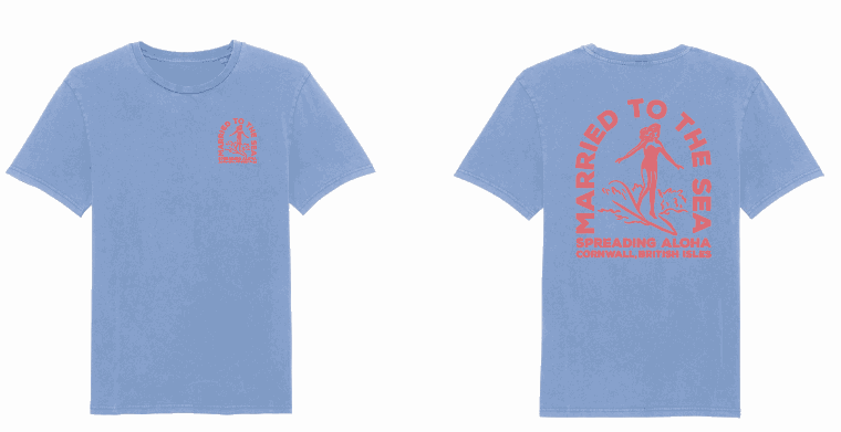 Surfer Girl Dyed T-Shirt | Swimmer Blue -  - Married to the Sea Surf Shop - 