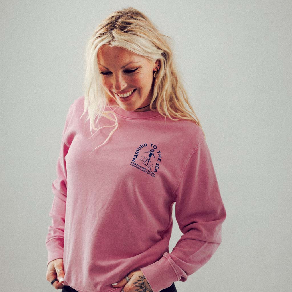 Surfer Girl Crew - Bubble Pink | Married to the Sea - Married to the Sea - married-to-the-sea-shop