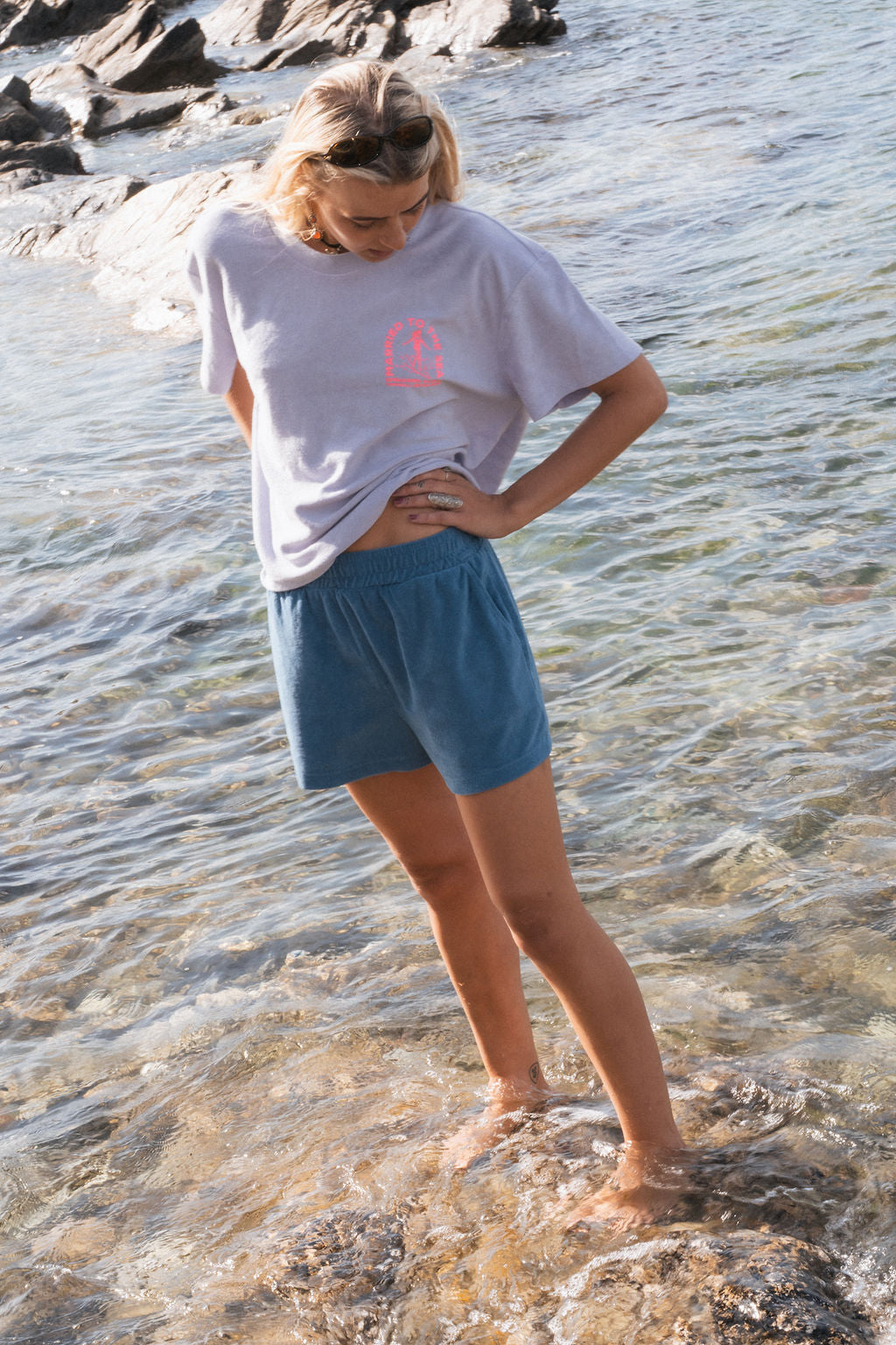 Surfer Girl Terry Towel T-Shirt | Parma Purple - Married to the Sea - married-to-the-sea-shop