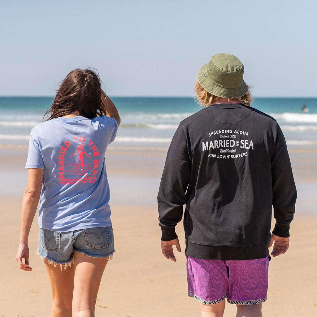 Surfer Girl Dyed T-Shirt | Swimmer Blue -  - Married to the Sea Surf Shop - 