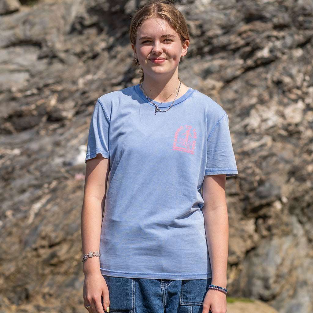 Surfer Girl Dyed T-Shirt | Swimmer Blue -  - Married to the Sea Surf Shop - 
