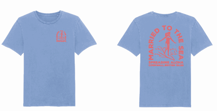Surfer Girl Dyed T-Shirt | Swimmer Blue -  - Married to the Sea Surf Shop - 