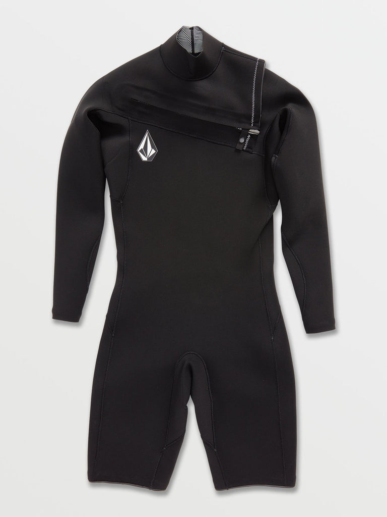 Volcom Modulator 2/2mm Long Sleeve Chest Zip Spring Wetsuit Black Married to the Sea Surf Shop Volcom