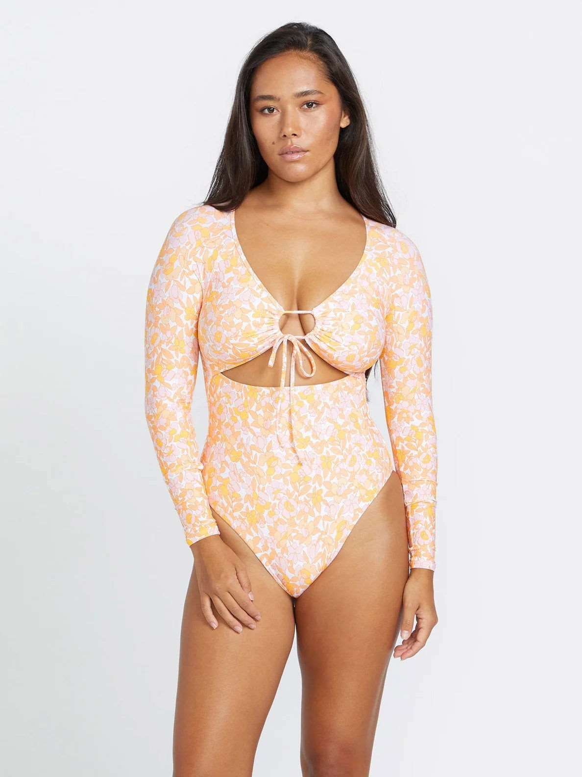 One piece open front swimsuit outlet