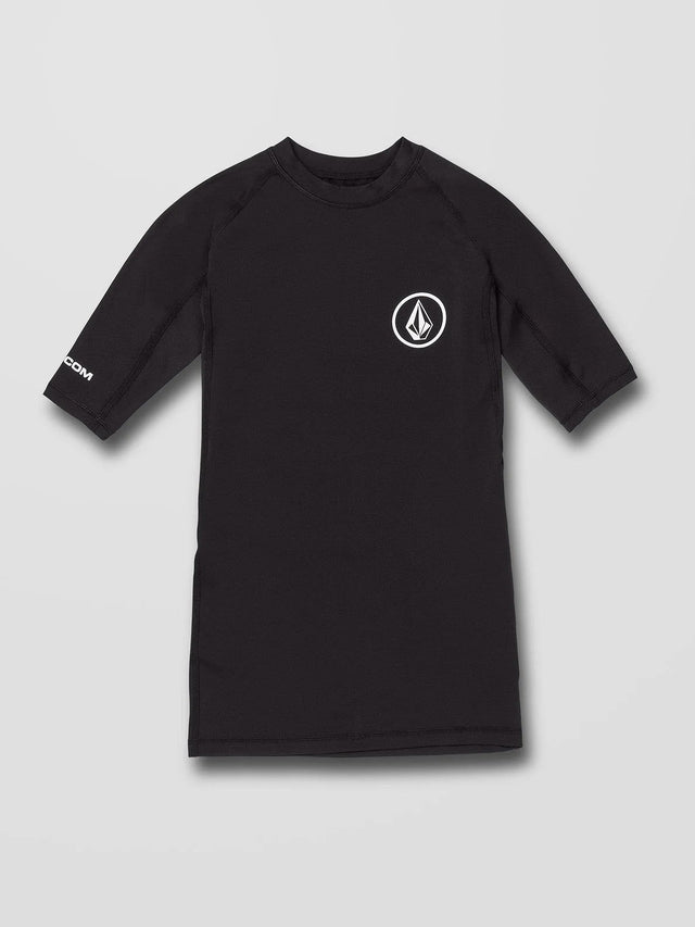 Volcom - Lido Solid Short-Sleeve Rashguard | Black -  - Married to the Sea Surf Shop - 