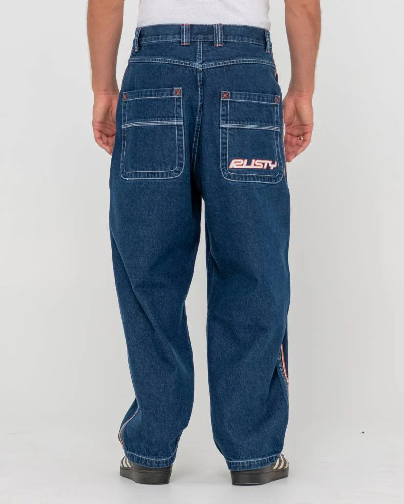 Rusty - Flip Daddy 2.0 Jean | Deep Sea Blue / Orange
