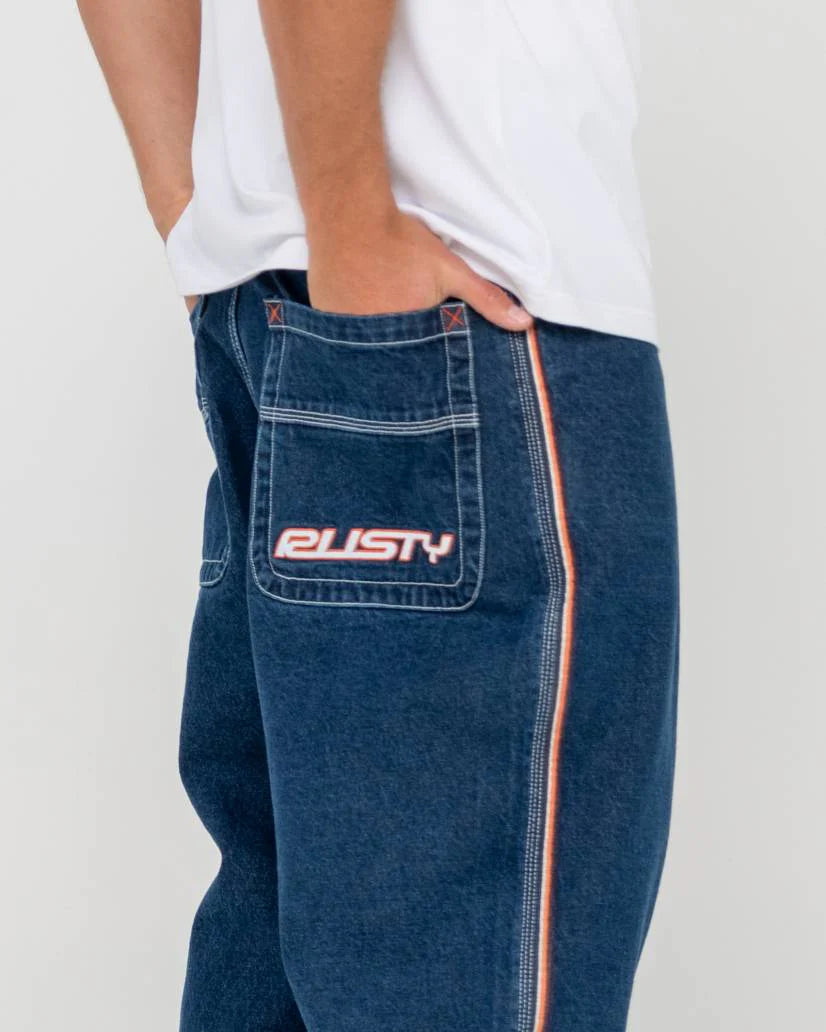 Rusty - Flip Daddy 2.0 Jean | Deep Sea Blue / Orange