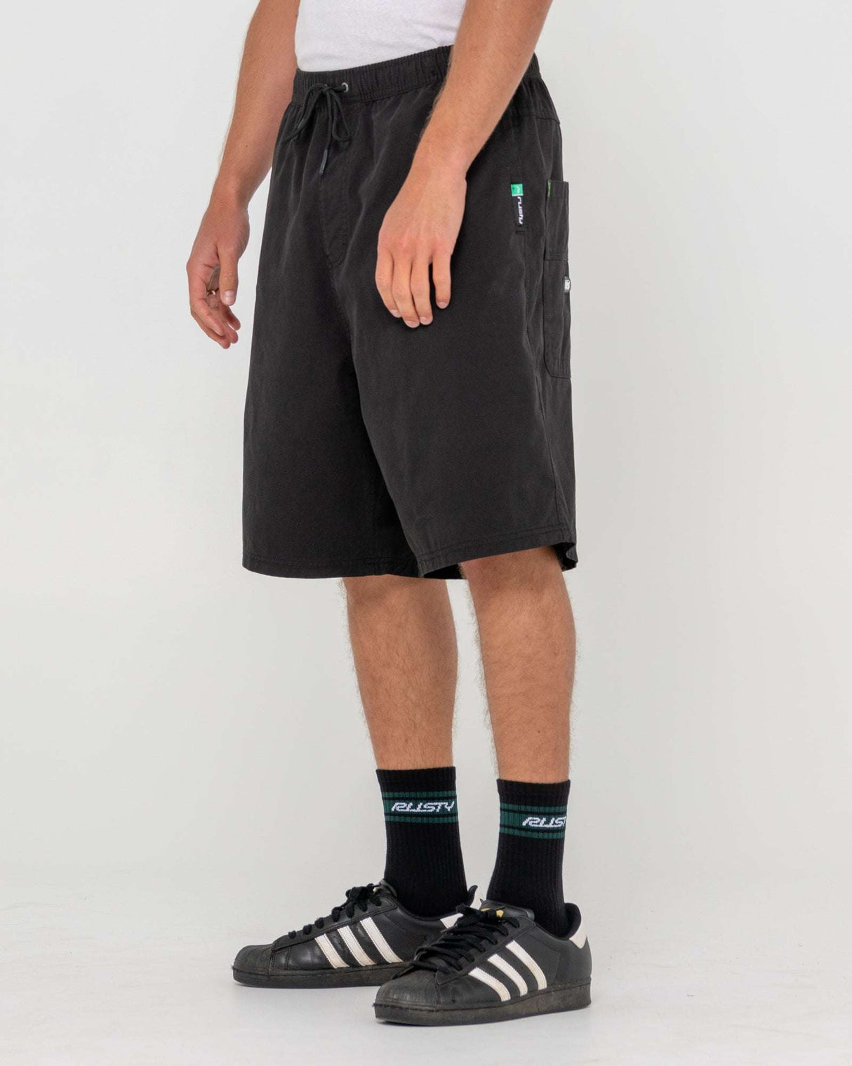 Rusty - Wear EVA Elastic Baggy Short | Black