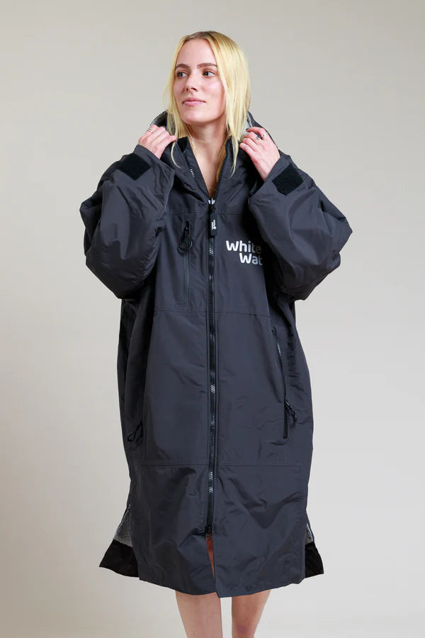 White Water Change Robe | Black | Hard Shell Robe - White water - married-to-the-sea-shop