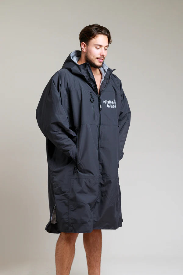 White Water Change Robe | Black | Hard Shell Robe - White water - married-to-the-sea-shop