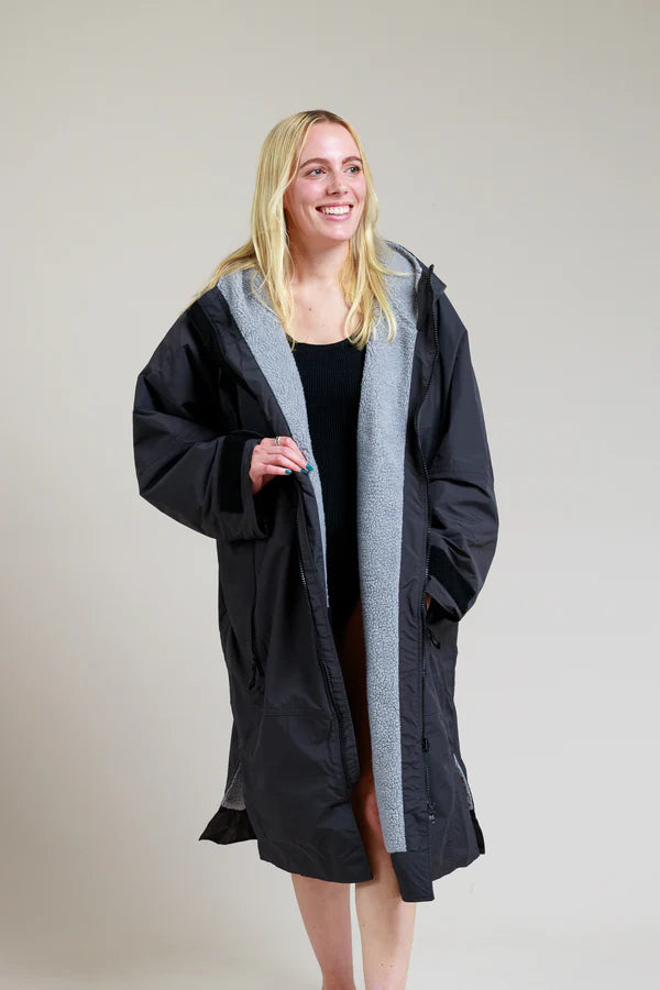 White Water Change Robe | Black | Hard Shell Robe - White water - married-to-the-sea-shop