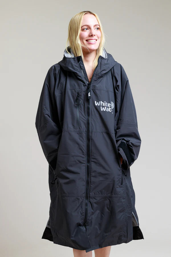 White Water Change Robe | Black | Hard Shell Robe - White water - married-to-the-sea-shop