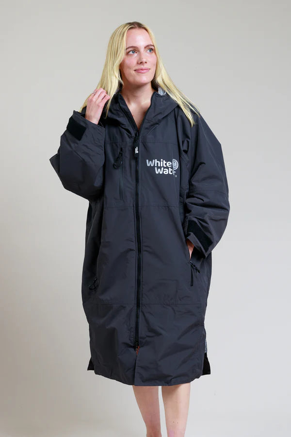 White Water Change Robe | Black | Hard Shell Robe - White water - married-to-the-sea-shop