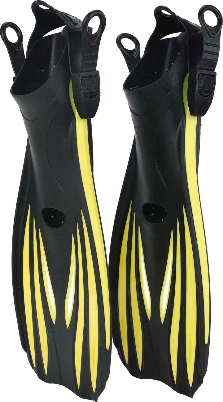 Alder - Ocean Blue Avance-Pro Snorkelling Fin | Black/Yellow -  - Married to the Sea Surf Shop - 