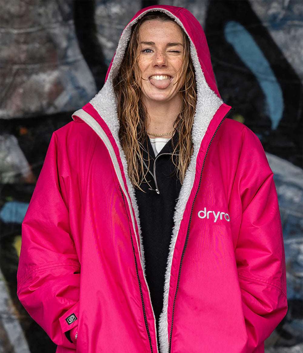Dryrobe Advance - Hot Pink/Light Grey | Long Sleeve