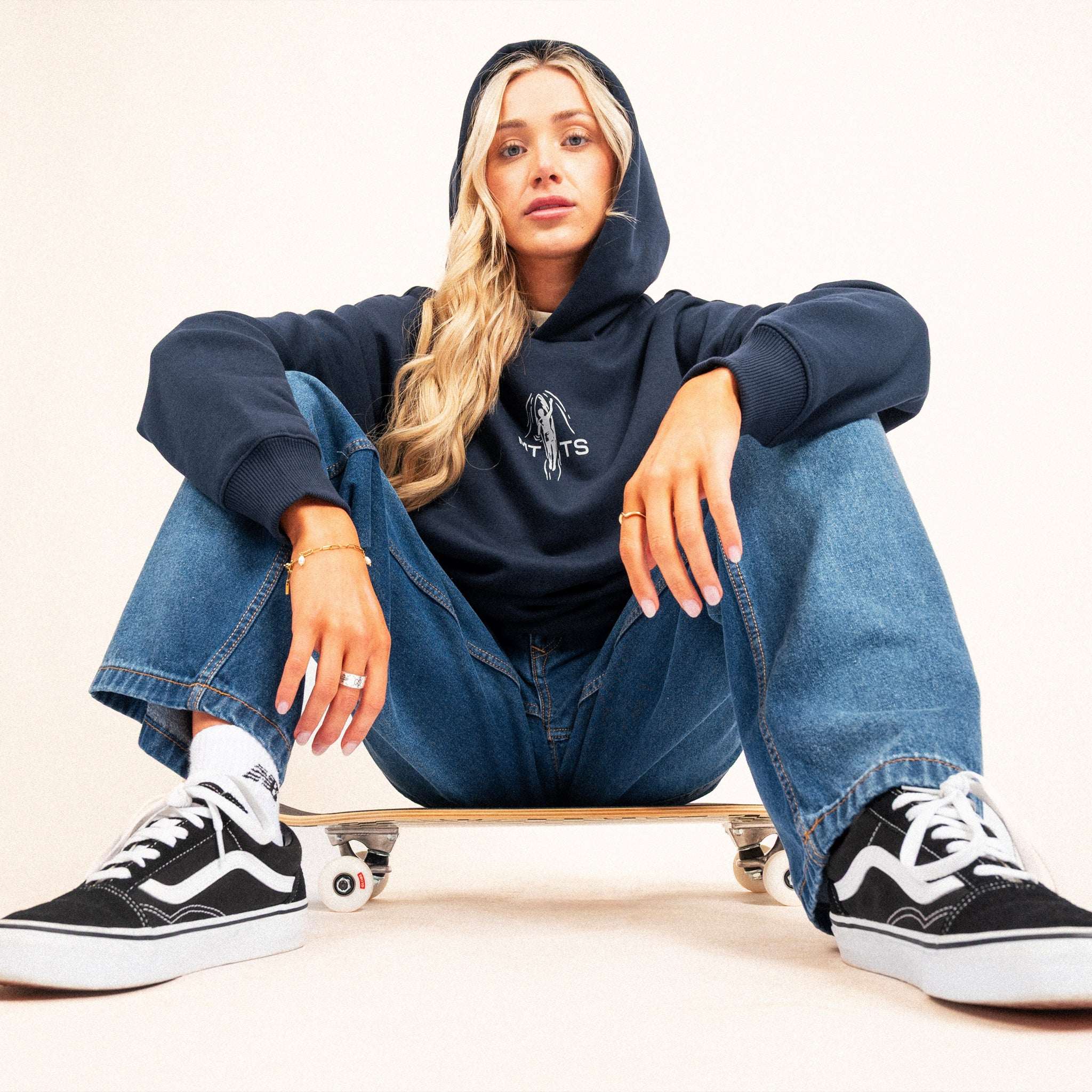 Chase Unisex Oversize Hood - Navy | Married to the Sea – Married