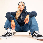 Chase Unisex Oversize Hood - Navy | Married to the Sea