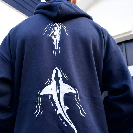 Chase Unisex Oversize Hood - Navy | Married to the Sea