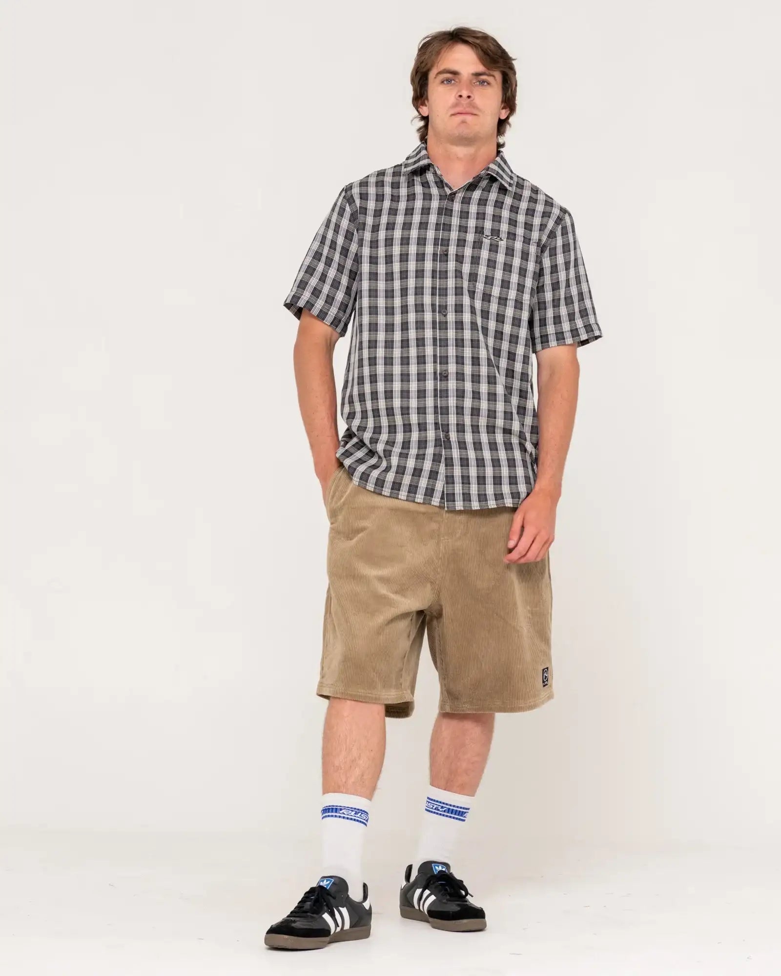 Rusty - Datsun Check Short Sleeve Shirt | Black