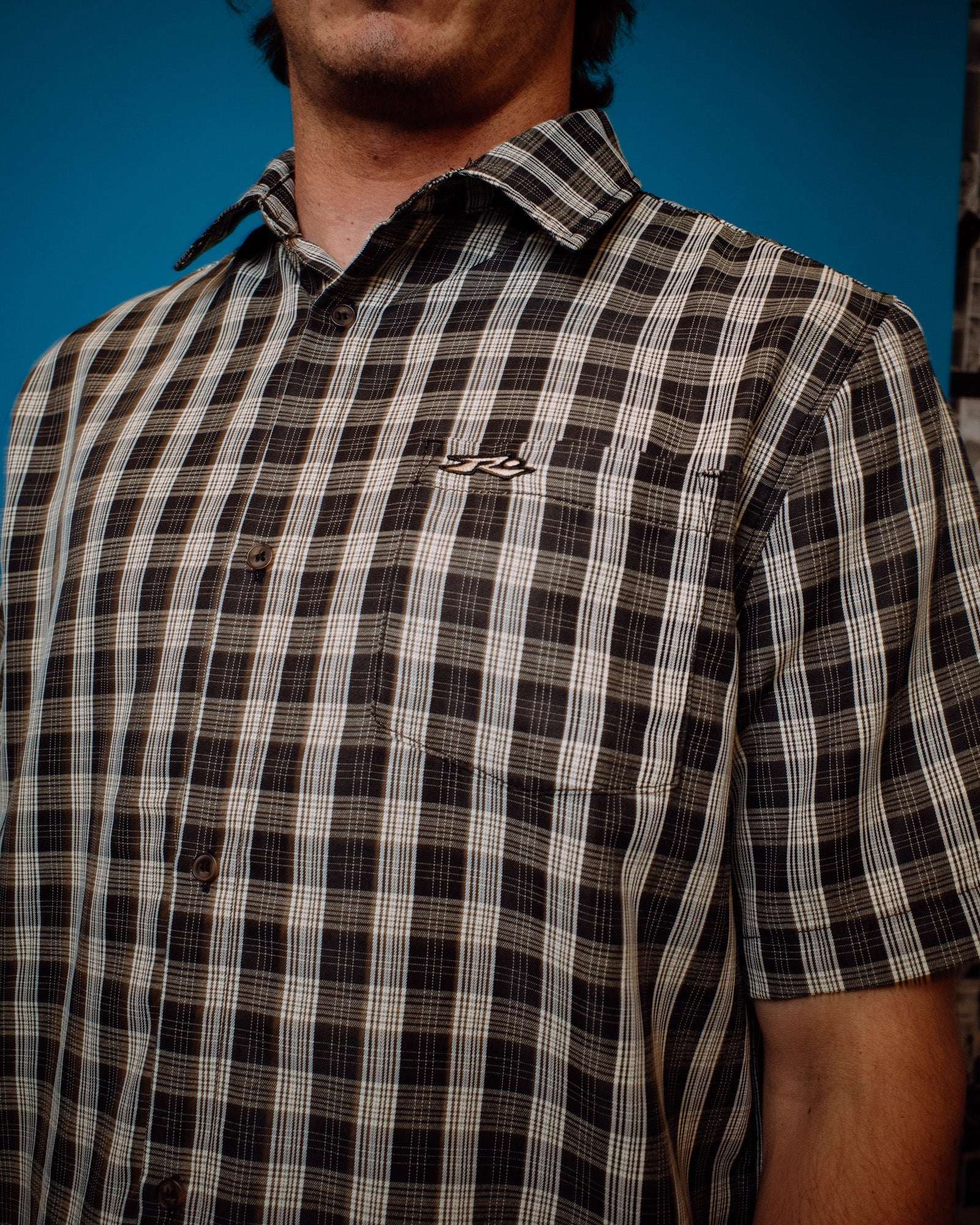 Rusty - Datsun Check Short Sleeve Shirt | Black