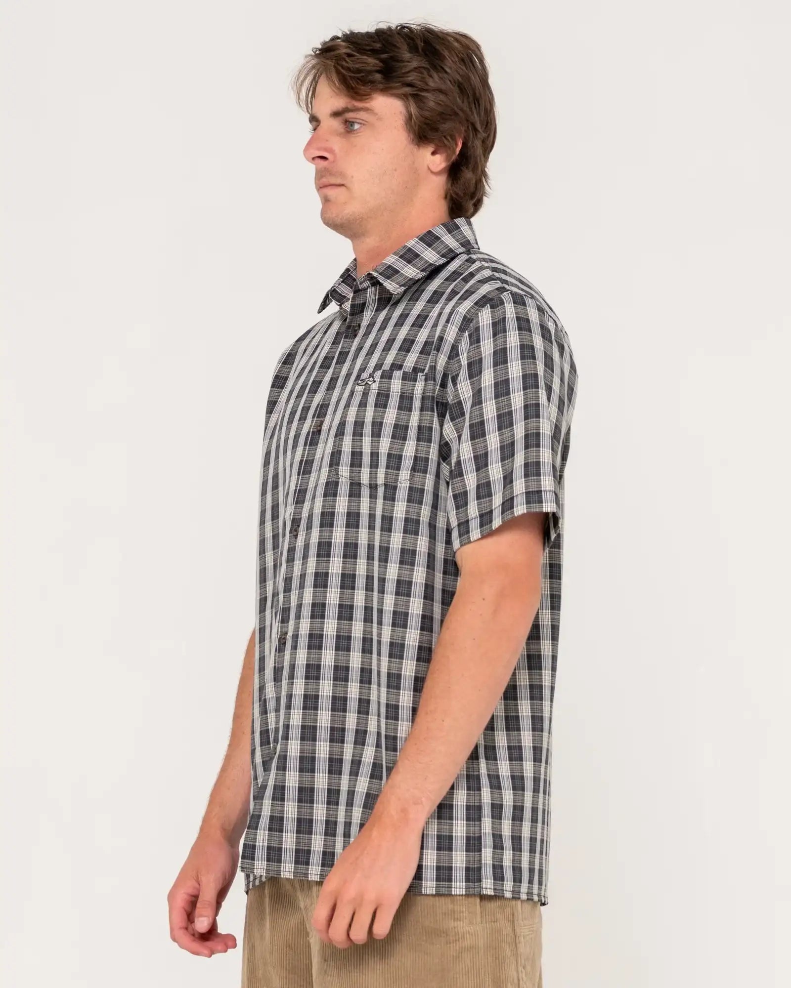Rusty - Datsun Check Short Sleeve Shirt | Black