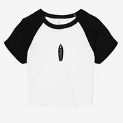 Dead Shred Women’s Micro Rib Raglan Baby T-Shirt - White/Black | Married to the Sea