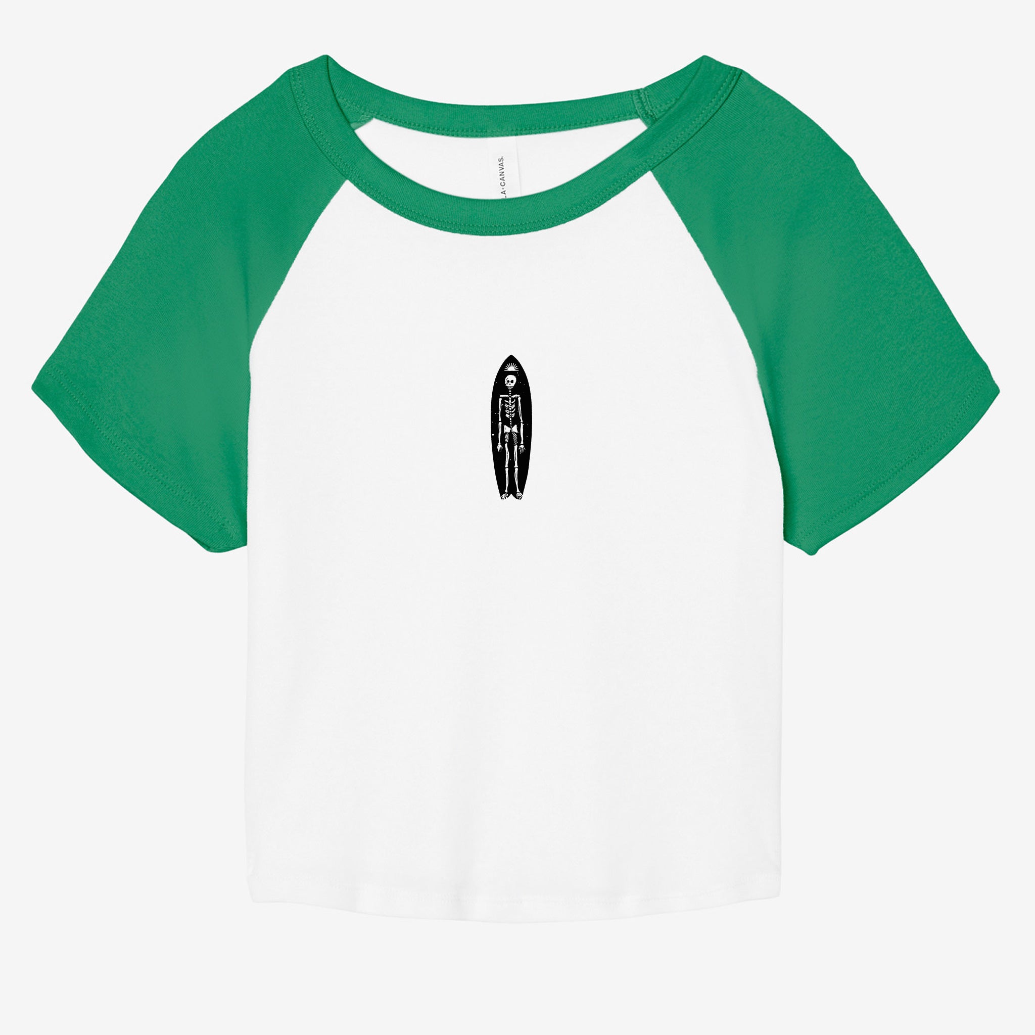 Dead Shred Women’s Baby T-Shirt | White/Kelly Green