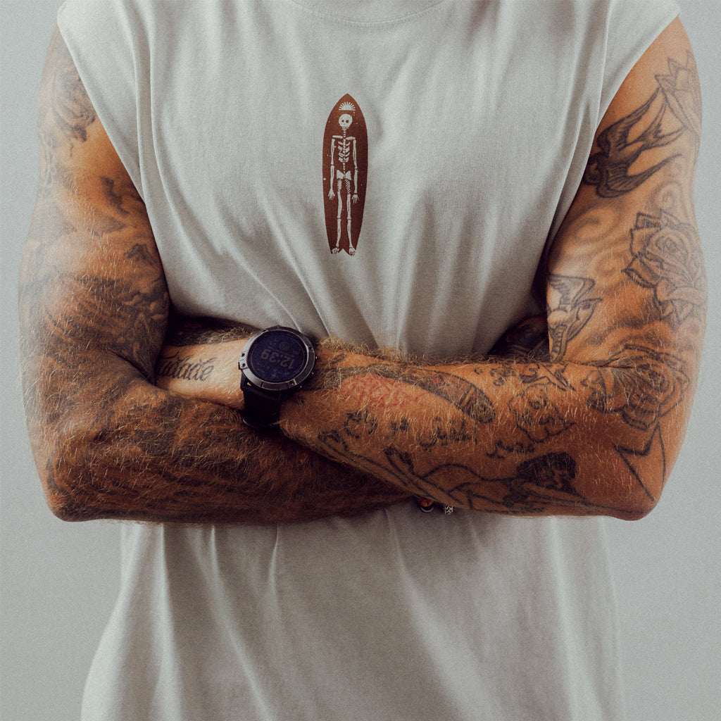 Dead Shred Men's Vest - Faded Bone | Married to the Sea