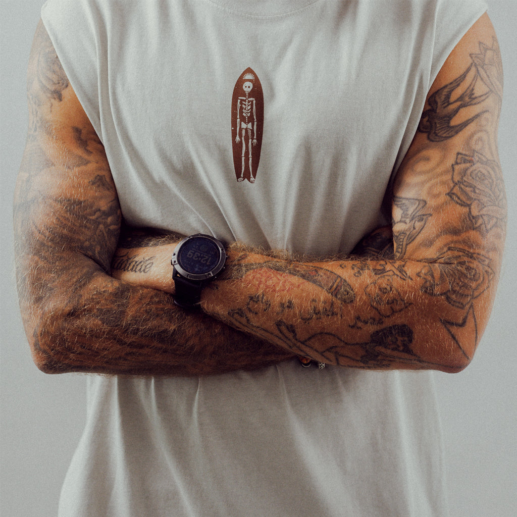 Dead Shred Men's Vest - Faded Bone | Married to the Sea