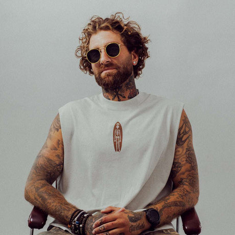 Dead Shred Men's Vest - Faded Bone | Married to the Sea